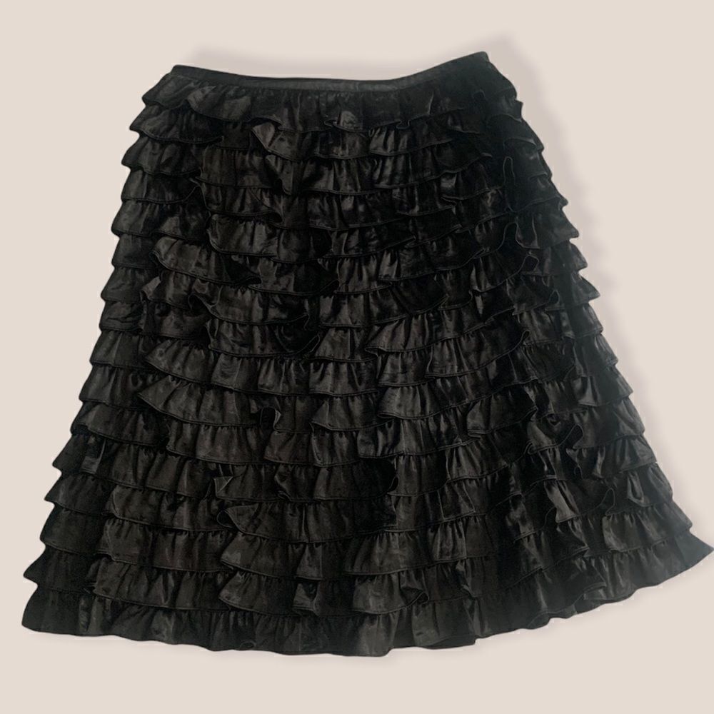 Michael Kors A-Line Tiered Ruffle Skirt